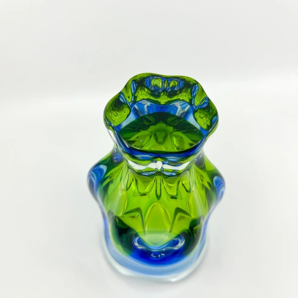Vintage Bohemian Sommerso Glass Josef Hospodka Chribska Vase 1960's